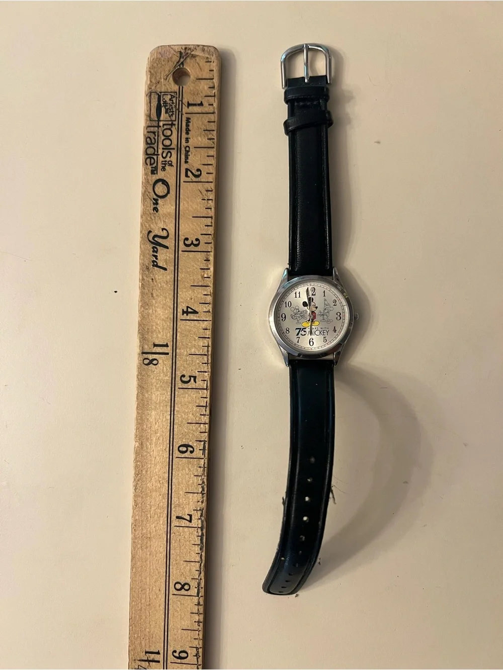 Mickey Mouse 75th Anniversary Wristwatch - Black Strap